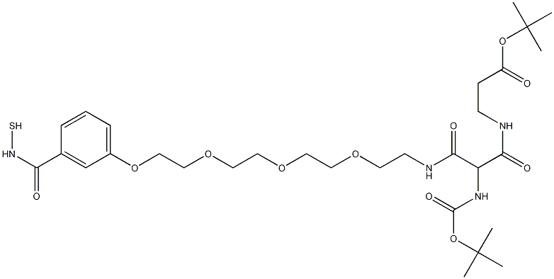 tert-Butyl 14-(N-Boc-amino)-1-[3-(mercaptocarbamoyl)phenoxy]-13,15-dioxo-3,6,9-trioxa- 12,16-diazanonadecan-19-oate CAS#: 1076199-60-4