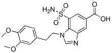 1-[2-(3,4-dimethoxyphenyl)ethyl]-7-sulfamoyl-benzoimidazole-5-carboxyl ic acid CAS#: 72020-20-3