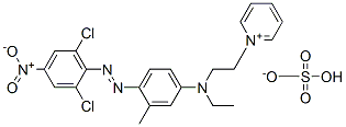 1-[2-[[4-[(2,6-dichloro-4-nitrophenyl)azo]-m-tolyl]ethylamino]ethyl]pyridinium hydrogen sulphate CAS#: 70660-58-1