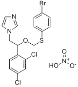 1-(2-(((4-Bromophenyl)thio)methoxy)-2-(2,4-dichlorophenyl)ethyl)-1H-im idazole nitrate CAS#: 71821-15-3