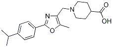 1-{[2-(4-isopropylphenyl)-5-methyl-1,3-oxazol-4-yl]methyl}piperidine-4-carboxylic acid CAS#: 1119451-20-5