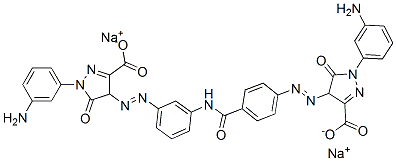 1-(3-Aminophenyl)-4-[[3-[[4-[[[1-(3-aminophenyl)-3-carboxy-4,5-dihydro-5-oxo-1H-pyrazol]-4-yl]azo]benzoyl]amino]phenyl]azo]-4,5-dihydro-5-oxo-1H-pyrazole-3-carboxylic acid disodium salt CAS#: 71550-29-3