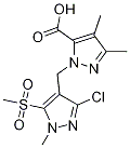 1-[(3-chloro-1-Methyl-5-(Methylsulfonyl)-1H-pyrazol-4-yl)Methyl]-3,4-diMethyl-1H-pyrazol-5-carboxylic acid CAS#: 1207890-88-7