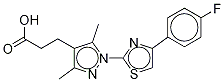 1-[4-(4-Fluorophenyl)-2-thiazolyl]-3,5-diMethyl-1H-pyrazole-4-propanoic Acid CAS#: 1172940-17-8