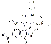 1-[4-(Diethylamino)-2-hydroxyphenyl]-1-[2-ethoxy-4-methyl-5-(phenylamino)phenyl]-1,3-dihydro-3-oxo-5-isobenzofurancarboxylic acid CAS#: 70815-13-3