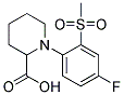 1-[4-FLUORO-2-(METHYLSULFONYL)PHENYL]PIPERIDINE-2-CARBOXYLIC ACID CAS#: 1214696-88-4