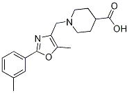 1-{[5-methyl-2-(3-methylphenyl)-1,3-oxazol-4-yl]methyl}piperidine-4-carboxylic acid CAS#: 1119450-03-1