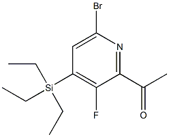 1-[6-bromo-3-fluoro-4-(triethylsilyl)-2-pyridinyl]Ethanone CAS#: 1387561-10-5
