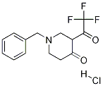 1-Benzyl-3-(2,2,2-trifluoro-acetyl)piperidin-4-one HCl CAS#: 1198285-40-3