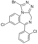 1-Bromo-8-chloro-6-(2-chlorophenyl)-4H-(1,2,4)triazolo(4,3-a)(1,4)benz odiazepine CAS#: 71368-68-8