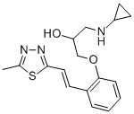 1-(Cyclopropylamino)-3-(2-(2-(5-methyl-1,3,4-thiadiazol-2-yl)ethenyl)p henoxy)-2-propanol CAS#: 72578-17-7