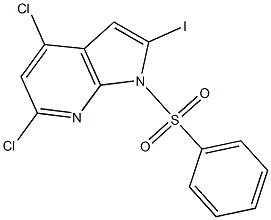 1-(Phenylsulfonyl)-4,6-dichloro-2-iodo-7-azaindole CAS#: 1227270-53-2