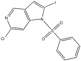 1-(Phenylsulfonyl)-6-chloro-2-iodo-5-azaindole CAS#: 1227267-17-5