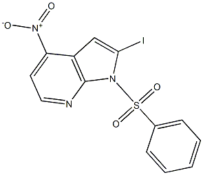 1-(Phenylsulphonyl)-2-iodo-4-nitro-7-azaindole CAS#: 1227268-92-9