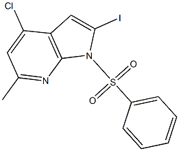 1-(Phenylsulphonyl)-4-chloro-2-iodo-6-Methyl-7-azaindole CAS#: 1227266-86-5