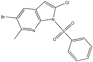 1-(Phenylsulphonyl)-5-broMo-2-chloro-6-Methyl-7-azaindole CAS#: 1227269-09-1