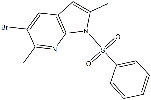 1-(Phenylsulphonyl)-5-broMo-2,6-diMethyl-7-azaindole CAS#: 1227270-91-8