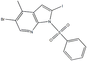 1-(Phenylsulphonyl)-5-broMo-4-Methyl-2-iodo-7-azaindole CAS#: 1227267-11-9