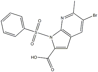 1-(Phenylsulphonyl)-5-broMo-6-Methyl-7-azaindole-2-carboxylic acid CAS#: 1227269-29-5