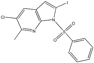 1-(Phenylsulphonyl)-5-chloro-2-iodo-6-Methyl-7-azaindole CAS#: 1227267-09-5