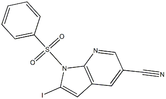1-(Phenylsulphonyl)-5-cyano-2-iodo-7-azaindole CAS#: 1227269-21-7