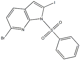 1-(Phenylsulphonyl)-6-broMo-2-iodo-7-azaindole CAS#: 1227270-17-8