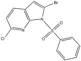 1-(Phenylsulphonyl)-6-chloro-2-broMo-7-azaindole CAS#: 1227268-66-7