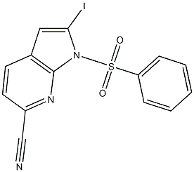 1-(Phenylsulphonyl)-6-cyano-2-iodo-7-azaindole CAS#: 1227267-29-9