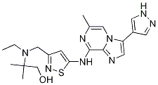 1-Propanol, 2-[ethyl[[5-[[6-Methyl-3-(1H-pyrazol-4-yl)iMidazo[1,2-a]pyrazin-8-yl]aMino]-3-isothiazolyl]Methyl]aMino]-2-Methyl- CAS#: 1094069-99-4