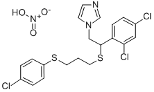 1-(beta-(3-(p-Chlorphenylthiopropylthio))-2,4-dichlorphenaethyl)-imida zol-nitrat [German] CAS#: 71821-48-2