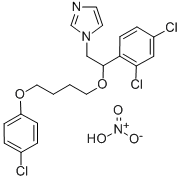 1-(beta-(4-(p-Chlorphenoxy)-butoxy-2,4-dichlorphenaethyl))-imidazol-ni trat [German] CAS#: 71821-50-6