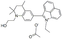 1-ethyl-2-[1,2,3,4-tetrahydro-1-(2-hydroxyethyl)-2,2,4-trimethyl-6-quinolyl]benz[cd]indolium acetate CAS#: 72639-27-1