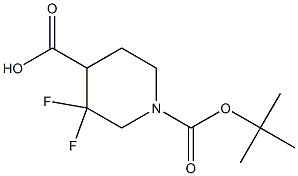 1-(tert-butoxycarbonyl)-3,3-difluoropiperidine-4-carboxylic acid CAS#: 1303972-81-7