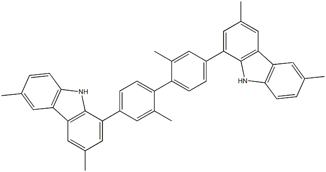 1,1'-(2,2'-Dimethyl-[1,1'-biphenyl]-4,4'-diyl)bis(3,6-dimethyl-9H-carbazole) CAS#: 1262783-41-4