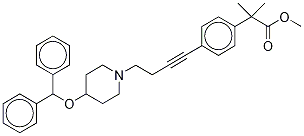 4-[4-[4-(Diphenylmethoxy)-1-piperidinyl]-1-butyne]-α,α-dimethyl-benzeneacetic Acid Methyl Ester CAS#: 1159977-33-9