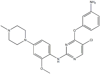 4-(3-aminophenoxy)-5-chloro-N-(2-methoxy-4-(4-methylpiperazin-1-yl)phenyl)pyrimidin-2-amine CAS#: 1213269-26-1