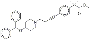 4-[4-[4-(Diphenylmethoxy-d5)-1-piperidinyl]-1-butyne]-α,α-dimethyl-benzeneacetic Acid Methyl Ester CAS#: 1216447-65-2