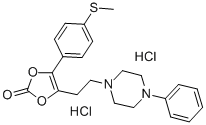 1,3-Dioxol-2-one, 4-(4-(methylthio)phenyl)-5-(2-(4-phenyl-1-piperaziny l)ethyl)-, dihydrochloride CAS#: 71923-10-9