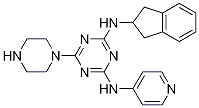 1,3,5-Triazine-2,4-diaMine, N2-(2,3-dihydro-1H-inden-2-yl)-6-(1-piperazinyl)-N4-4-pyridinyl- CAS#: 1197406-41-9
