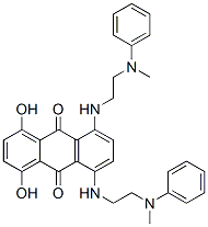1,4-Dihydroxy-5,8-bis((2-(methylphenylamino)ethyl)amino)-9,10-anthrace nedione CAS#: 70945-58-3