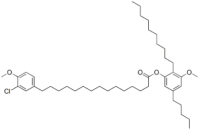 15-(3-Chloro-4-methoxyphenyl)pentadecanoic acid 2-decyl-3-methoxy-5-pentylphenyl ester CAS#: 71142-42-2