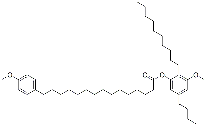 15-(4-Methoxyphenyl)pentadecanoic acid 2-decyl-3-methoxy-5-pentylphenyl ester CAS#: 71142-43-3