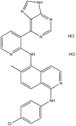 1,5-IsoquinolinediaMine, N1-(4-chlorophenyl)-6-Methyl-N5-[3-(9H-purin-6-yl)-2-pyridinyl]-, (Hydrochloride) (1:2) CAS#: 1191385-19-9