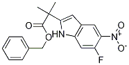 1H-Indole-2-acetic acid, 6-fluoro-alpha,alpha-diMethyl-5-nitro-, phenylMethyl ester CAS#: 1152311-77-7