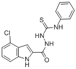 1H-Indole-2-carboxylic acid, 4-chloro-, 2-((phenylamino)thioxomethyl)h ydrazide CAS#: 72548-94-8