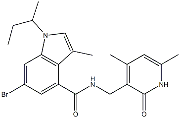 1H-Indole-4-carboxaMide,6-broMo-N-[(1,2-dihydro-4,6-diMethyl-2-oxo-3-pyridinyl)Methyl]-3-Methyl-1-(1-Methylpropyl)- CAS#: 1346574-53-5