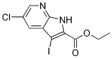 1H-Pyrrolo[2,3-b]pyridine-2-carboxylic acid, 5-chloro-3-iodo-, ethyl ester CAS#: 1132610-98-0