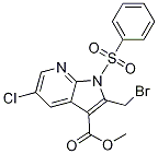 1H-Pyrrolo[2,3-b]pyridine-3-carboxylic acid, 2-(broMoMethyl)-5-chloro-1-(phenylsulfonyl)-, Methyl ester CAS#: 1312755-56-8
