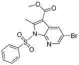 1H-Pyrrolo[2,3-b]pyridine-3-carboxylic acid, 5-broMo-2-Methyl-1-(phenylsulfonyl)-, Methyl ester CAS#: 1200130-72-8