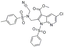 1H-Pyrrolo[2,3-b]pyridine-3-carboxylic acid, 5-chloro-2-[[(cyanoMethyl)[(4-Methylphenyl)sulfonyl]aMino]Methyl]-1-(phenylsulfonyl)-, Methyl ester CAS#: 1312755-57-9